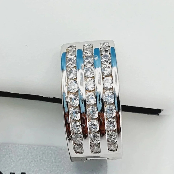 "925 Sterling Silver Cubic Zirconia Earrings, UU1P6A6158 - Picture 4 of 11